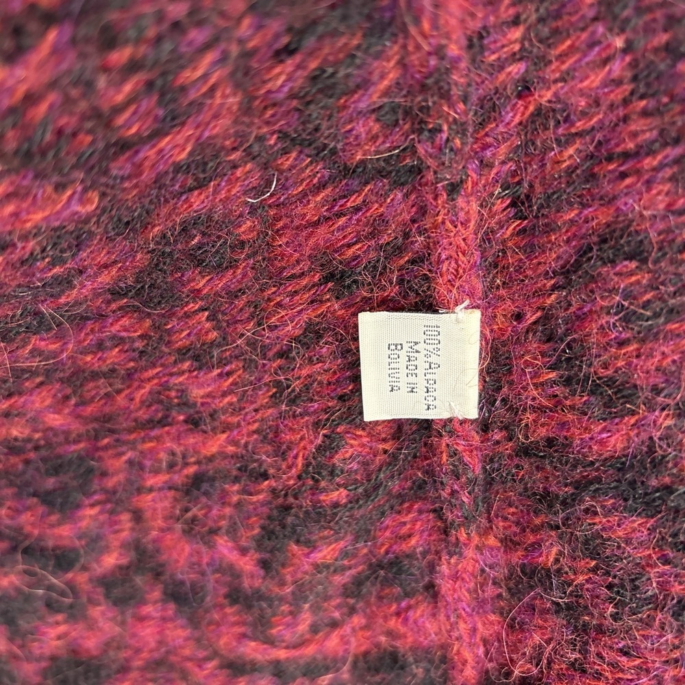 Peruvian Connection‎ 100% Alpaca Handmade Bolivia MEDIUM Cardigan Sweater FLAW - Picture 8 of 11